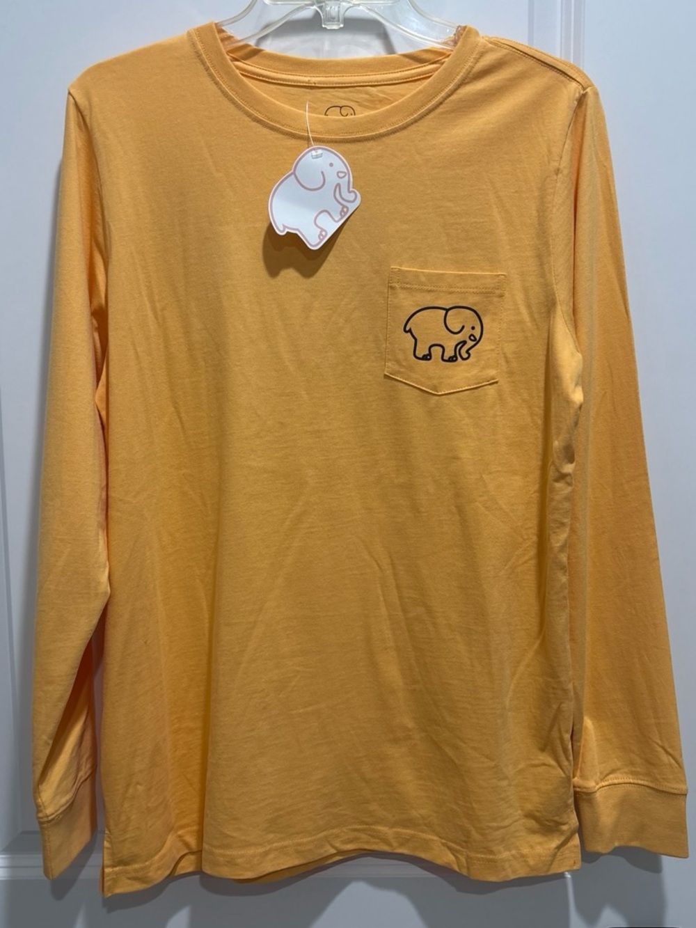 ivory ella Long-Sleeve Pocket Tee in Yellow